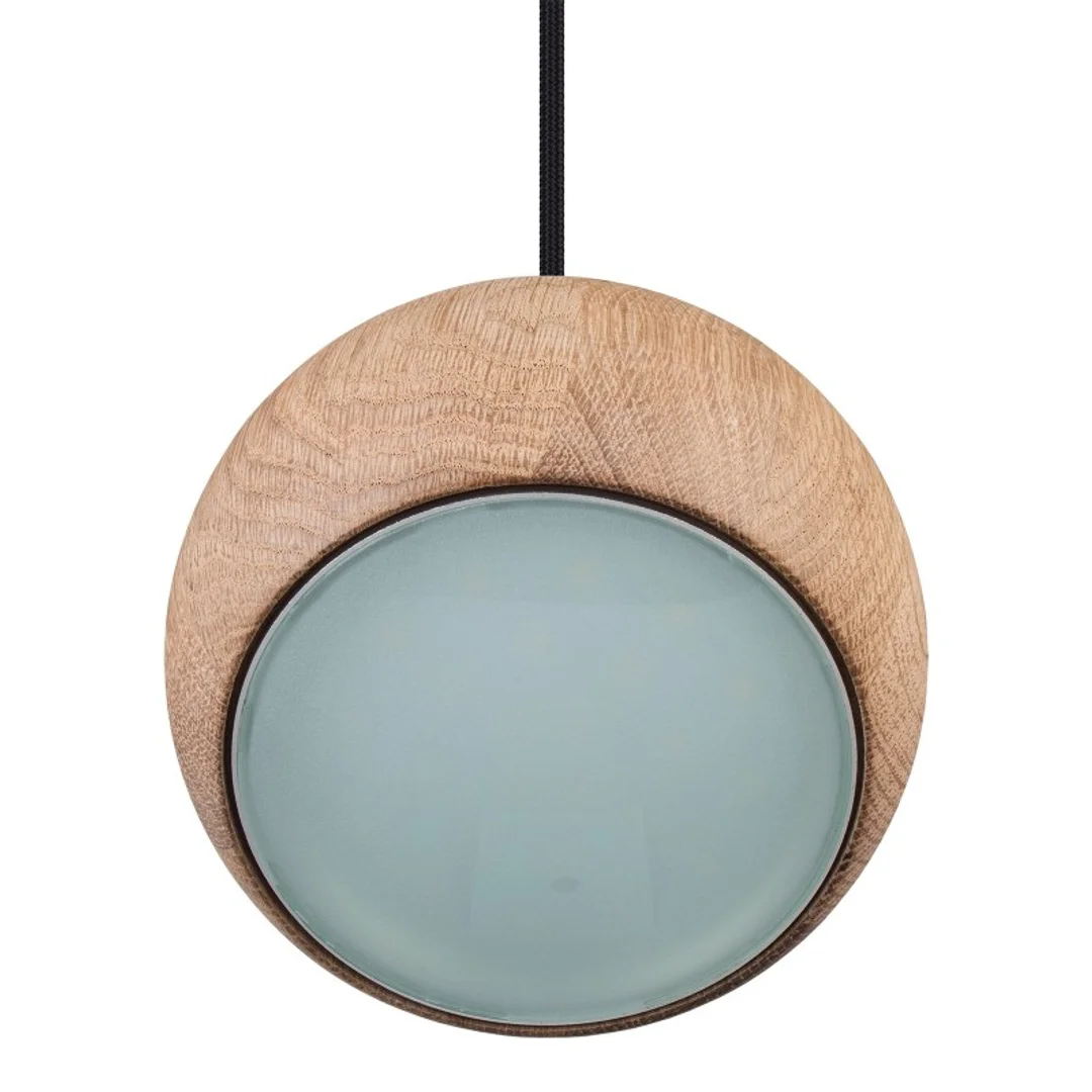 Lampa wisząca BALLI 1 pł dąb - czarny — zdjęcie 6