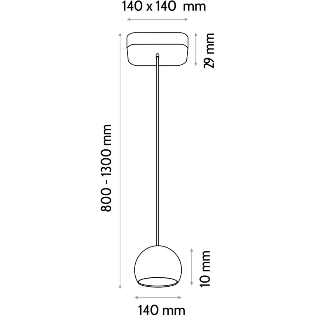 Lampa wisząca BALLI 1 pł dąb - czarny — zdjęcie 7