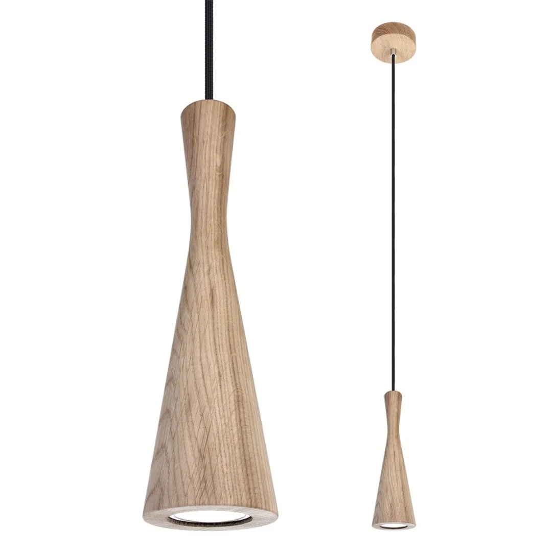 Lampa wisząca dąb Vegas 1pł - czarny — zdjęcie 6