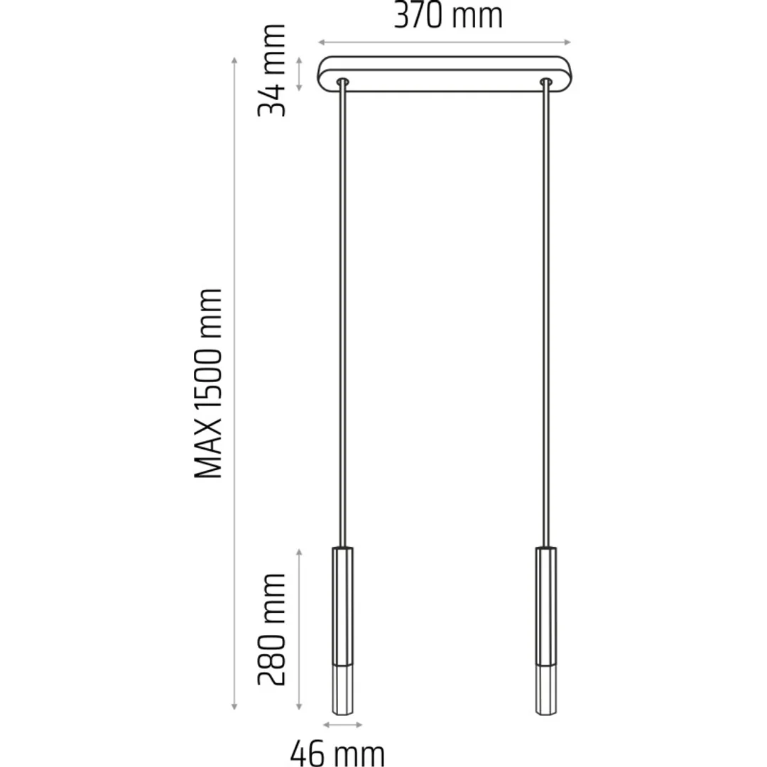 Lampa wisząca Madera2 Hexa 2pł klosz biały — zdjęcie 2