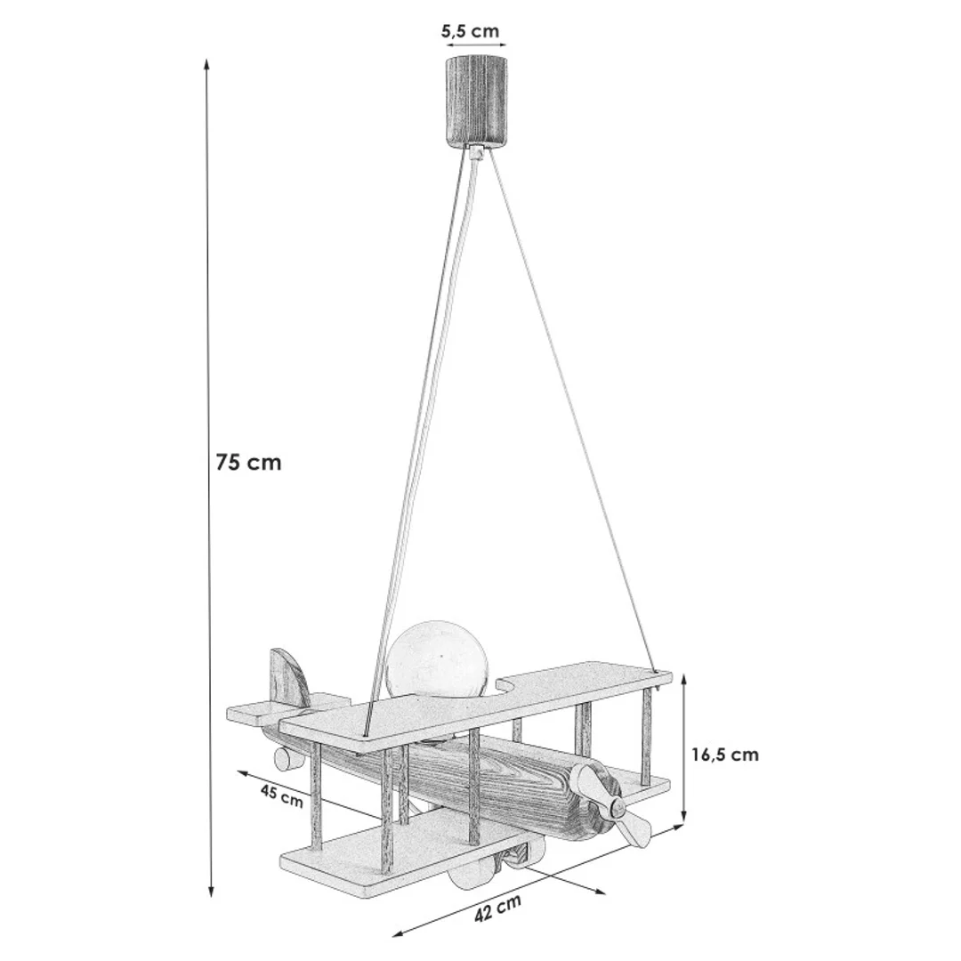 Lampa wisząca Samolot duży granatowo-biało-czerwony — zdjęcie 7