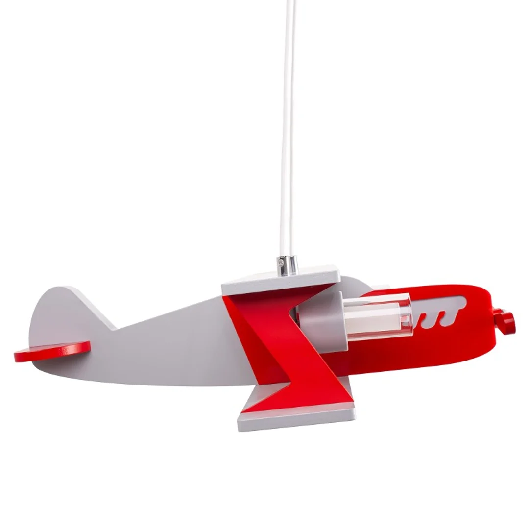Lampa wisząca samolot Falcon - szaro-czerwony — zdjęcie 4