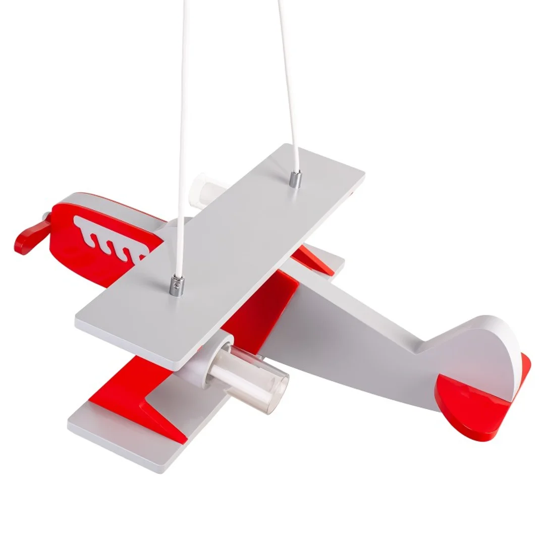 Lampa wisząca samolot Falcon - szaro-czerwony — zdjęcie 5