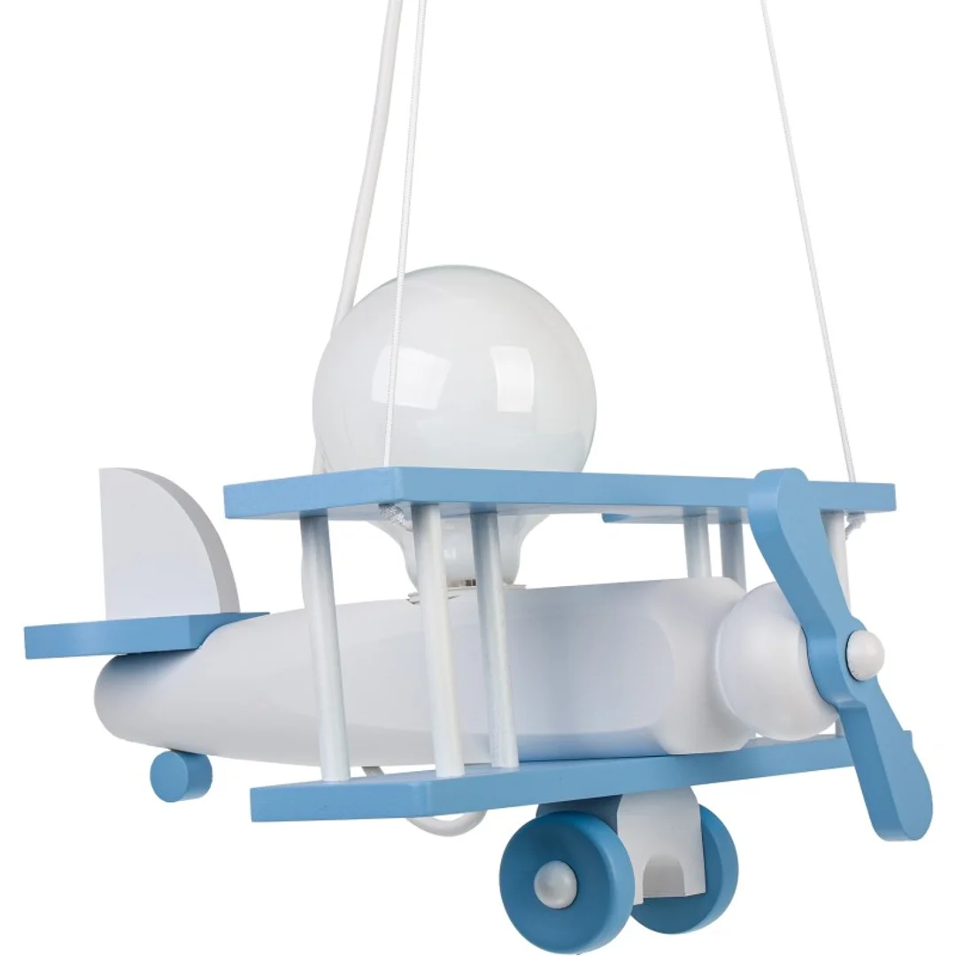 Lampa wisząca Samolot mały błękitno-biały — zdjęcie 4