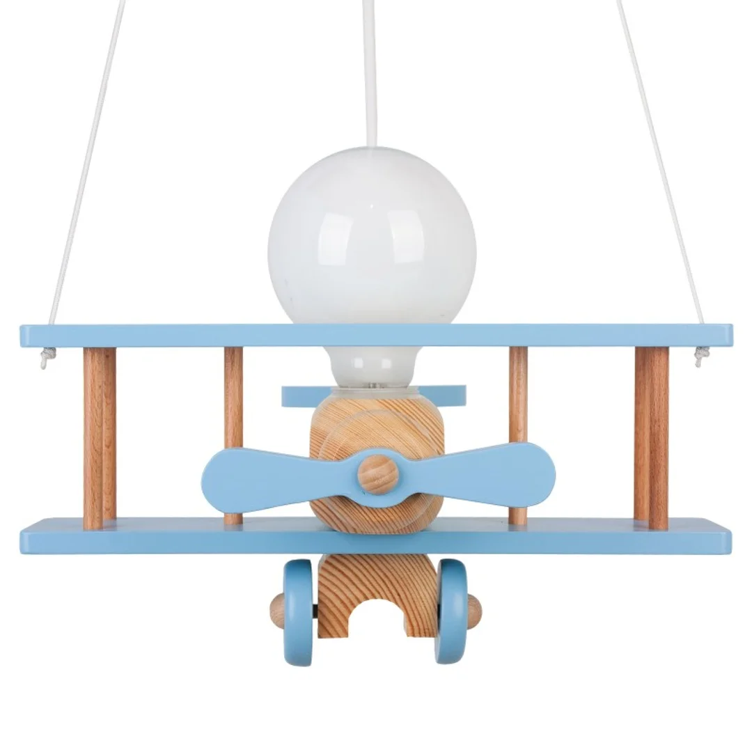 Lampa wisząca Samolot mały błękitno-naturalny — zdjęcie 5