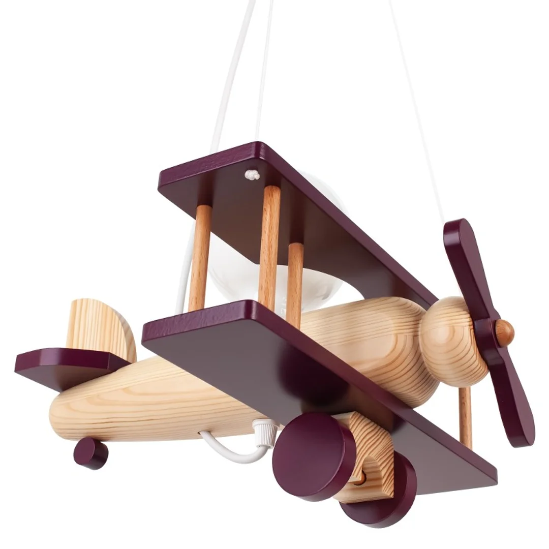 Lampa wisząca Samolot mały - naturalno-fioletowy — zdjęcie 3
