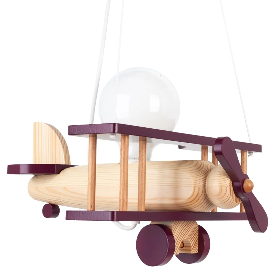 Lampa wisząca Samolot mały - naturalno-fioletowy — zdjęcie 4