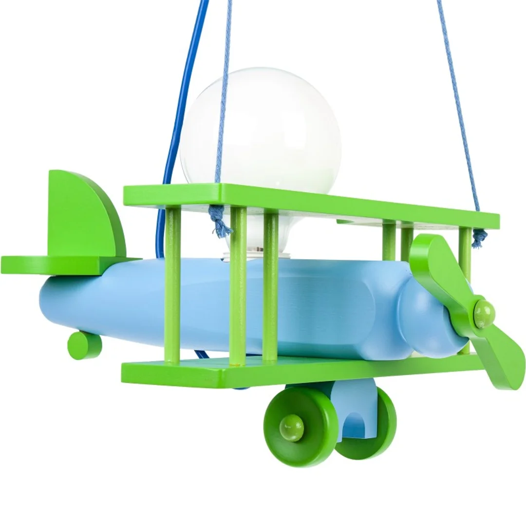 Lampa wisząca Samolot mały zielono-błękitny — zdjęcie 3