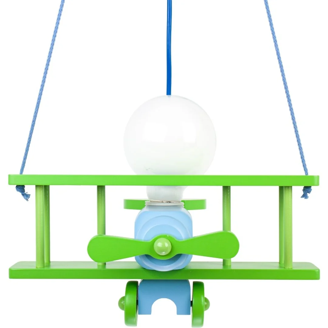 Lampa wisząca Samolot mały zielono-błękitny — zdjęcie 5