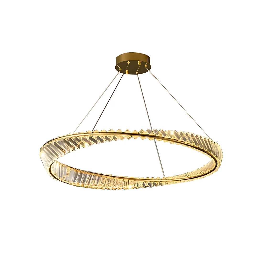 Glamour Lampa wisząca LED Abigali Cristal 36W 3000K , złoty CRLW-36W