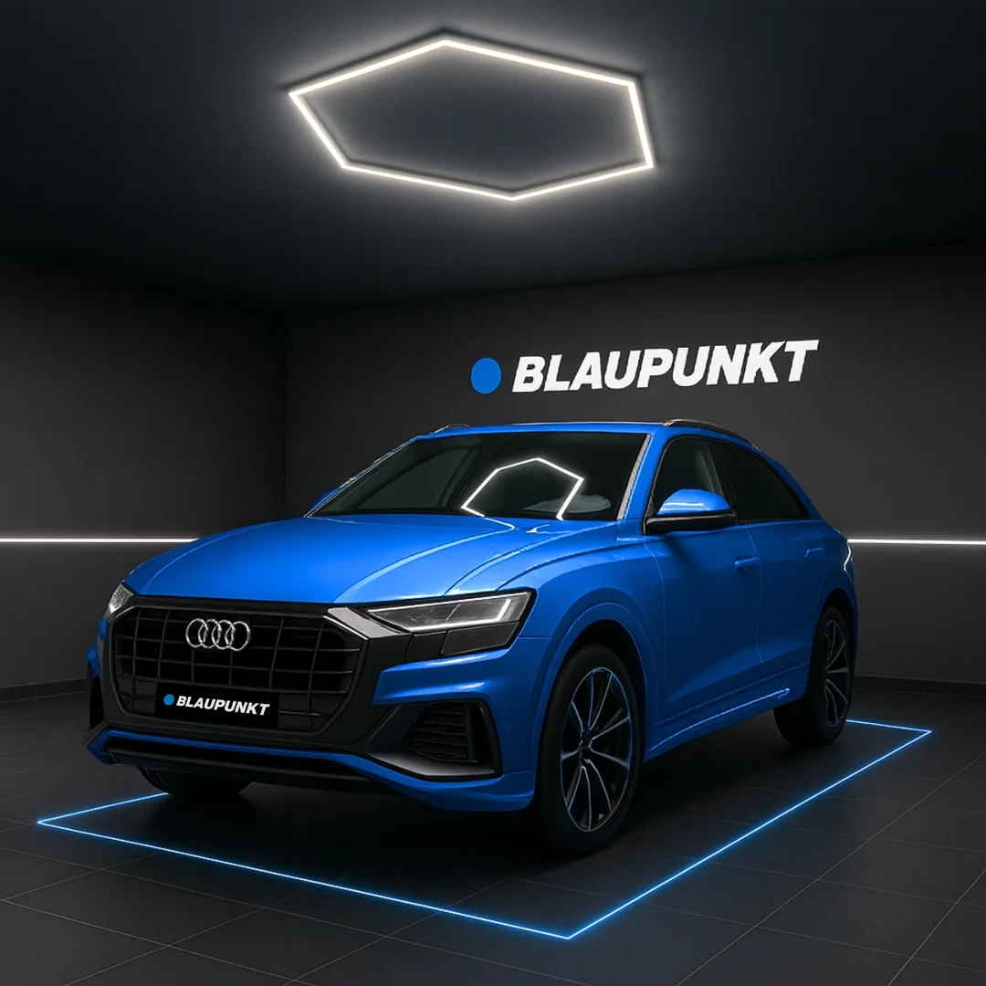 Lampa LED Hexagon Blaupunkt 58W geometryczny panel sufitowy led 4000K CRI90 w kształcie plastra miodu