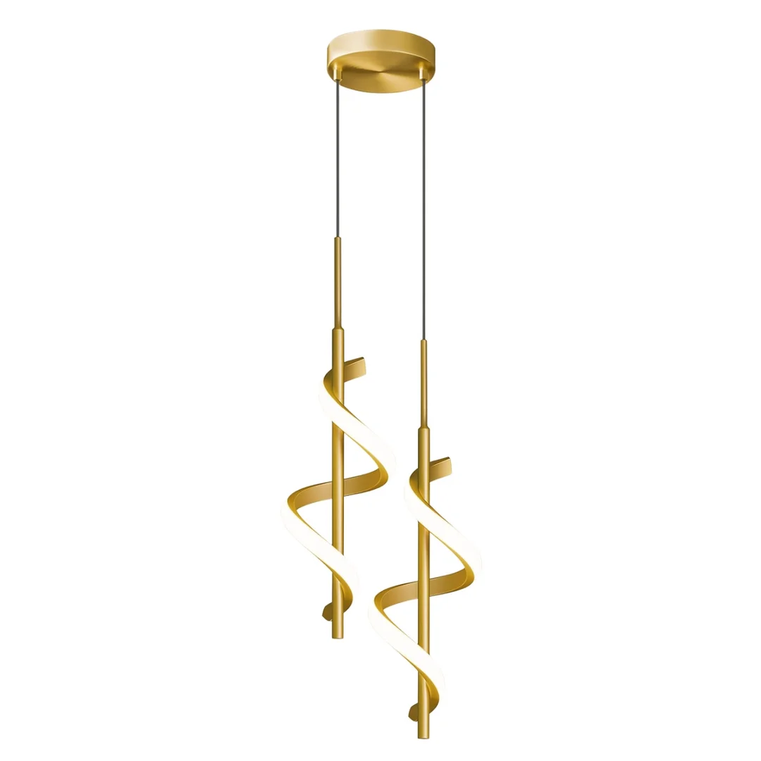 Lampa wisząca Abigali Spirali 20W spiralny złoty