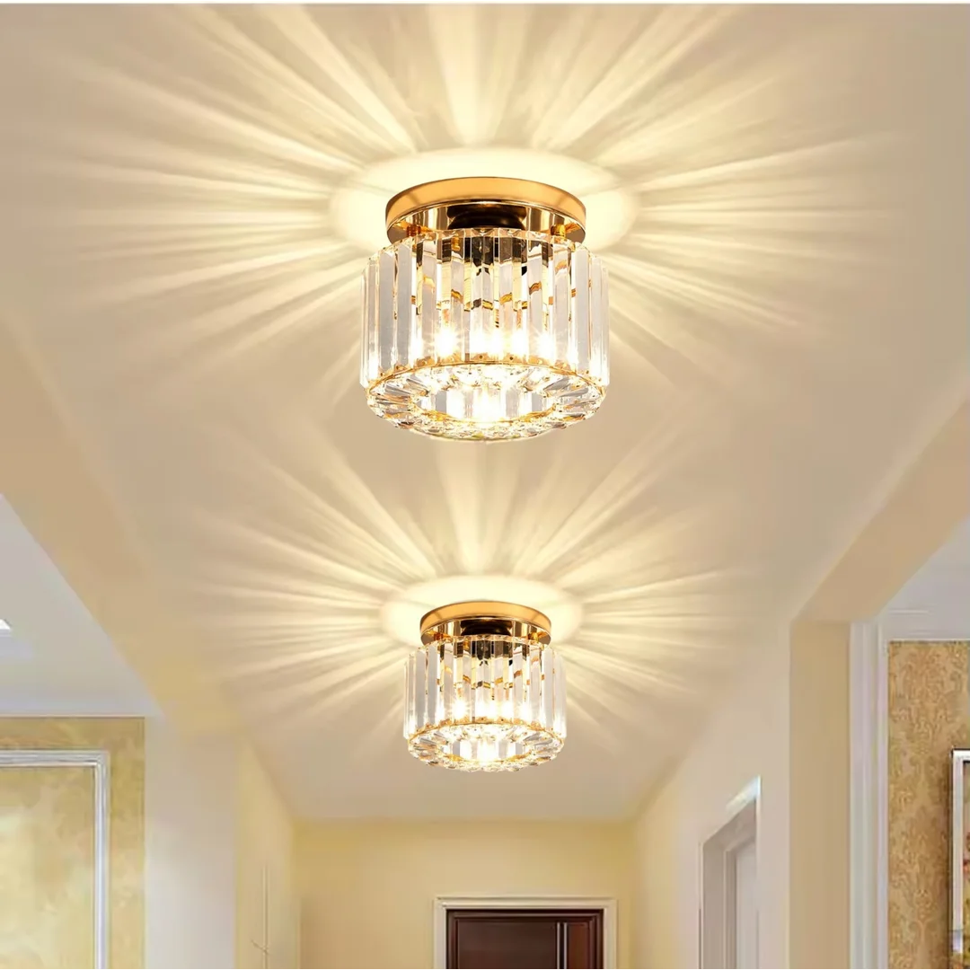 Glamour Lampa sufitowa Abigali Cristal E27 złoty CRK-E27 — zdjęcie 7