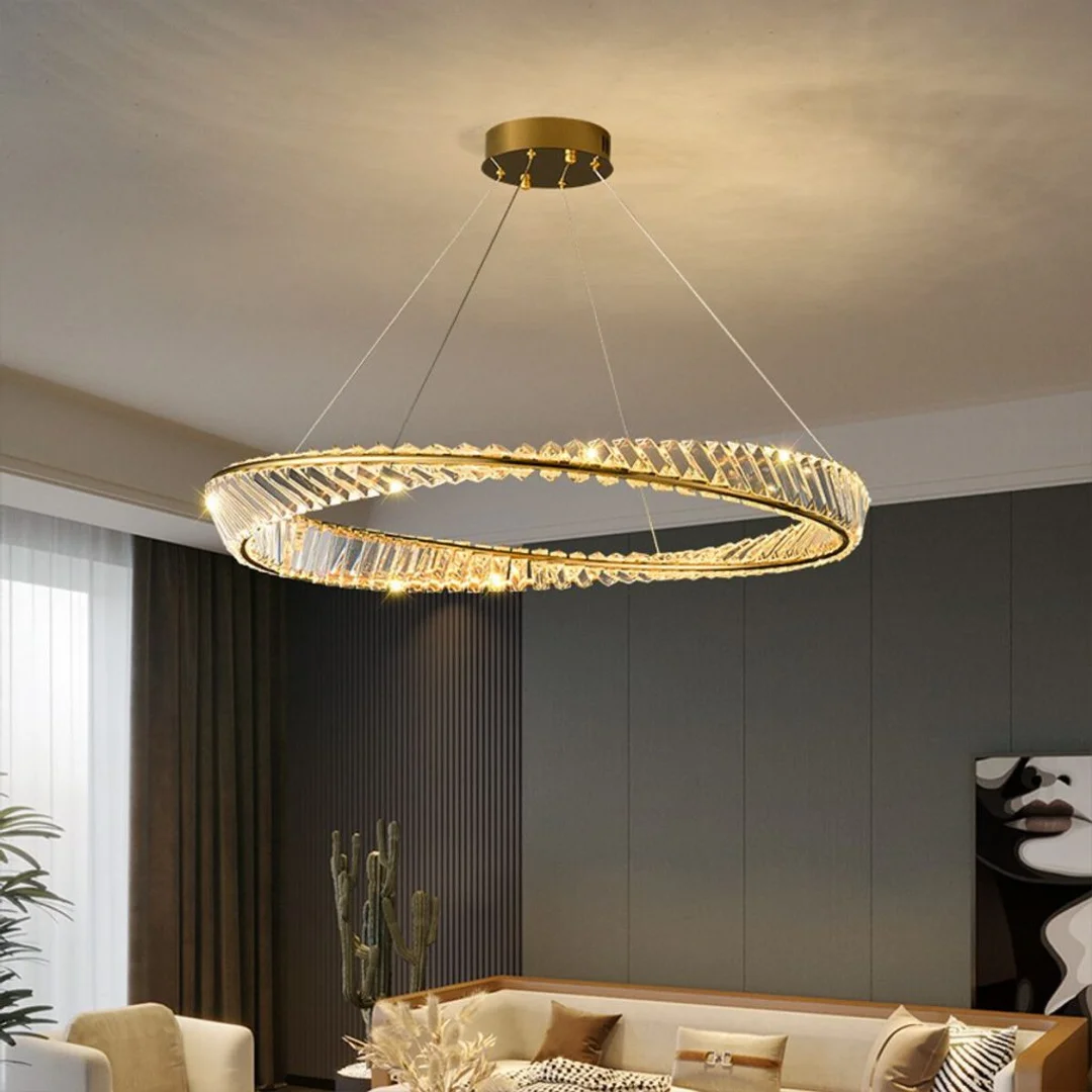 Glamour Lampa wisząca LED Abigali Cristal 36W 3000K , złoty CRLW-36W — zdjęcie 2