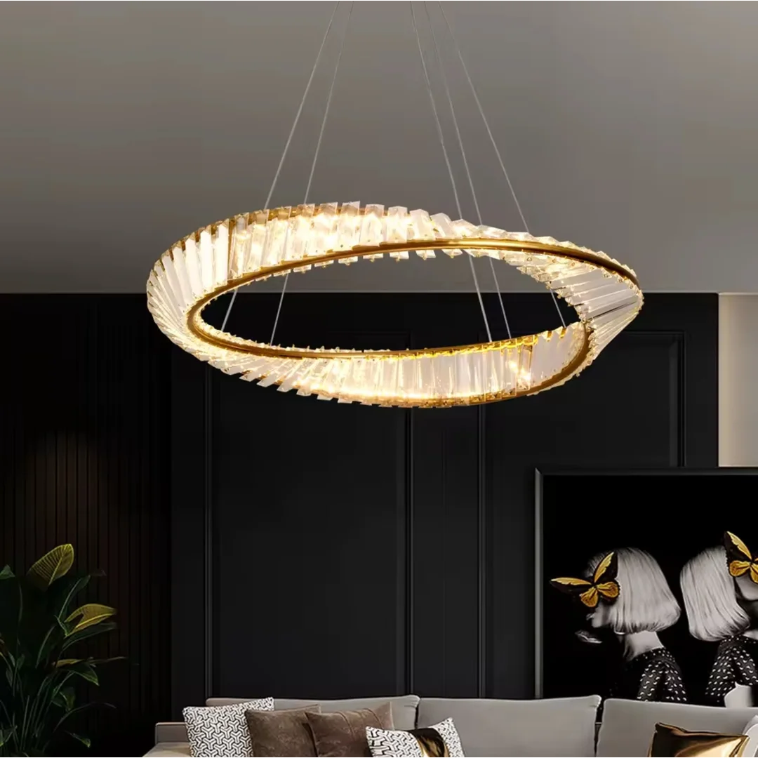 Glamour Lampa wisząca LED Abigali Cristal 36W 3000K , złoty CRLW-36W — zdjęcie 4