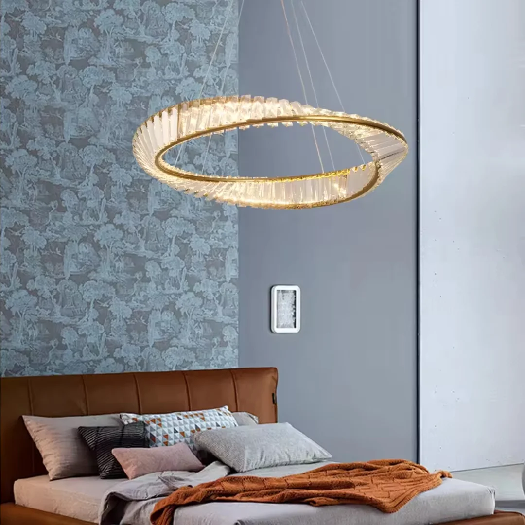 Glamour Lampa wisząca LED Abigali Cristal 36W 3000K , złoty CRLW-36W — zdjęcie 5