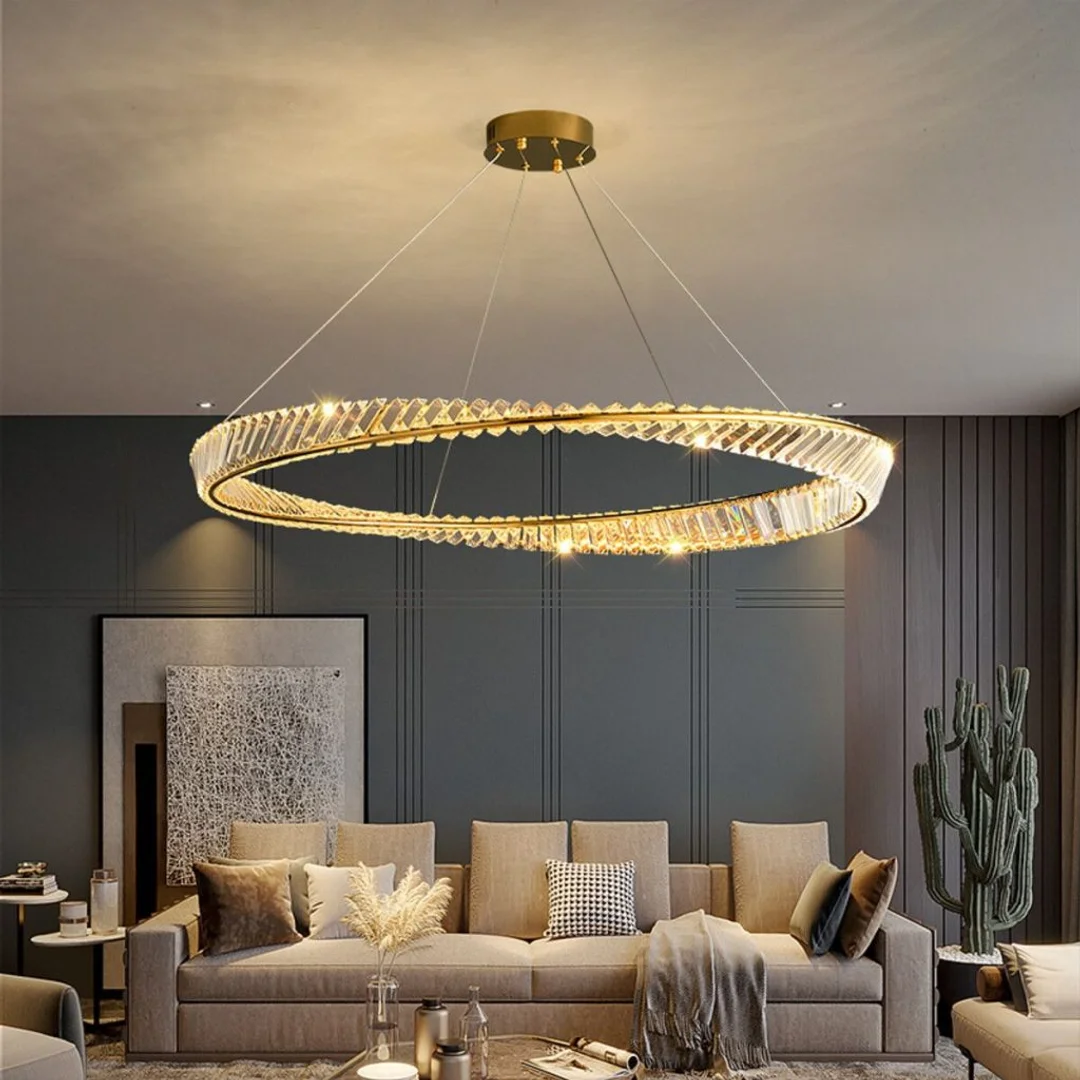 Glamour Lampa wisząca LED Abigali Cristal 36W 3000K , złoty CRLW-36W — zdjęcie 6