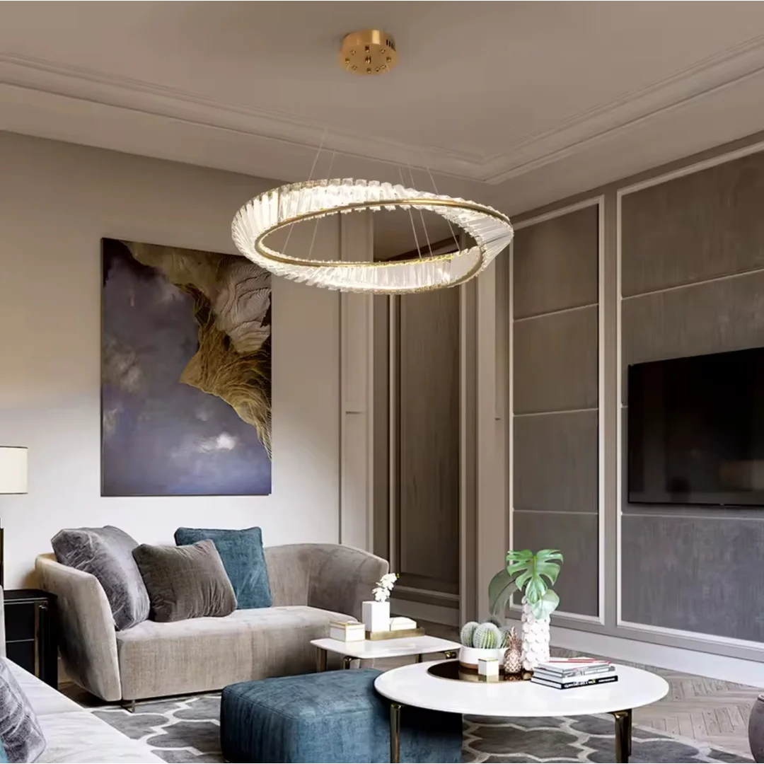 Glamour Lampa wisząca LED Abigali Cristal 36W 3000K , złoty CRLW-36W — zdjęcie 7