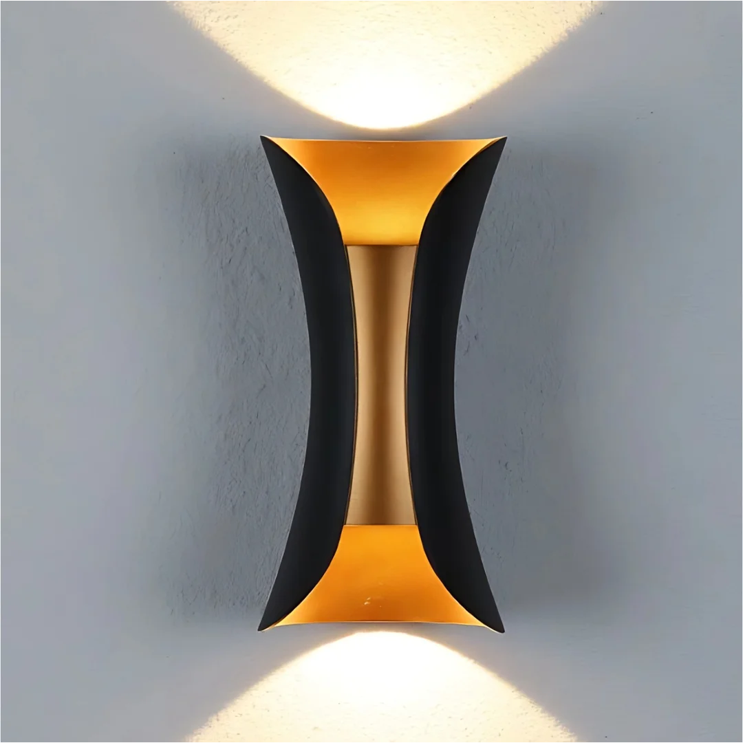 Kinkiet Abigali Black-Gold IP65 2x5W 3000K — zdjęcie 4