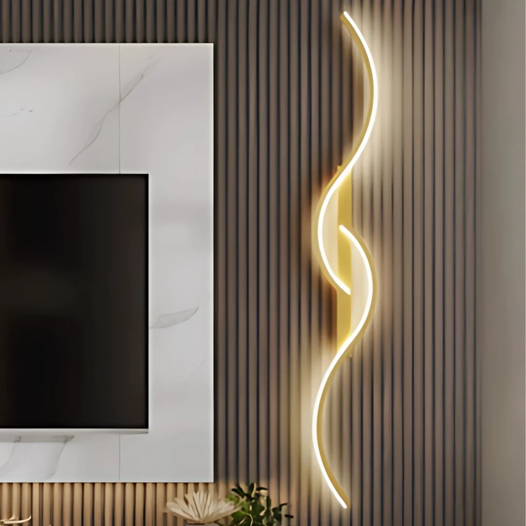 Kinkiet LED Abigali Persi 16W 60 cm złoty — zdjęcie 3