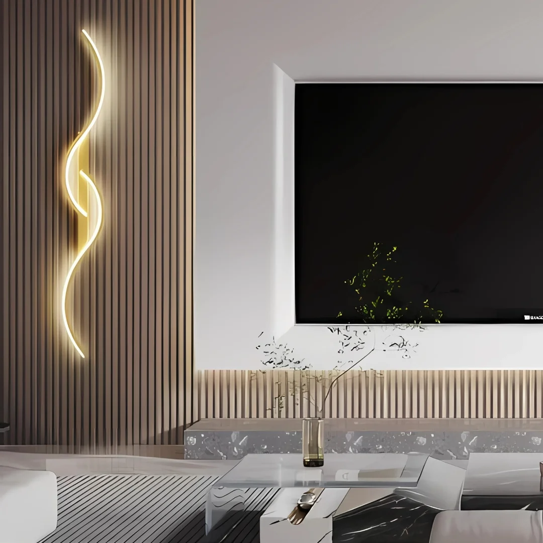 Kinkiet LED Abigali Persi 16W 60 cm złoty — zdjęcie 5