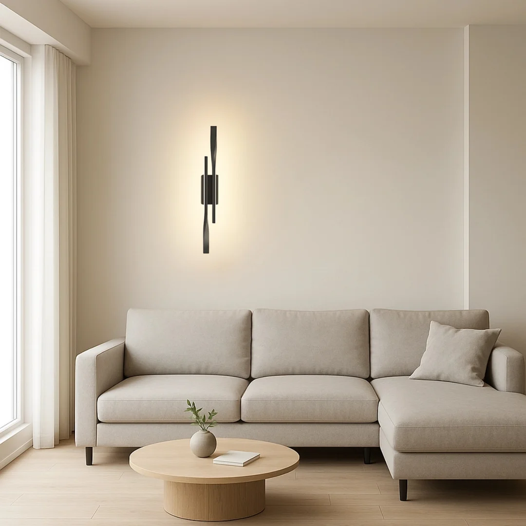 Kinkiet LED Abigali Vargo 12W nowoczesny 42cm czarny — zdjęcie 2