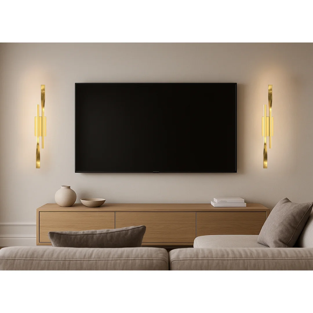 Kinkiet LED Abigali Vargo 12W nowoczesny 42cm złoty — zdjęcie 2