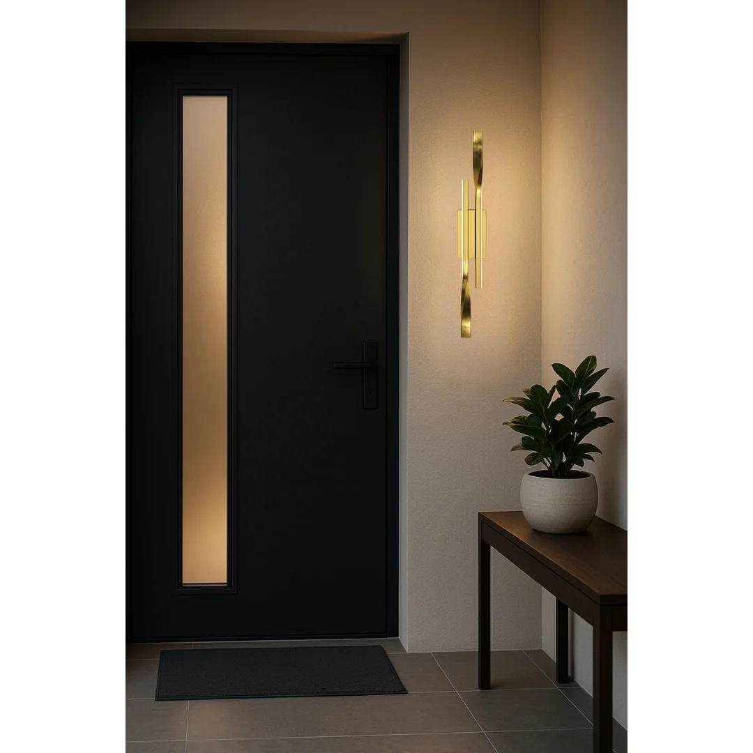Kinkiet LED Abigali Vargo 12W nowoczesny 42cm złoty — zdjęcie 4
