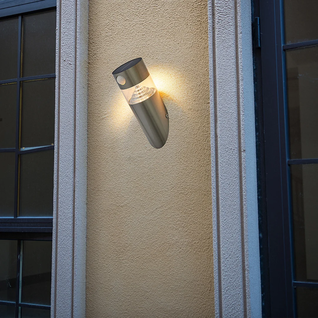 Kinkiet LED Solarny Ares Inox z Czujnikiem Ruchu PIR 0,5 W — zdjęcie 2