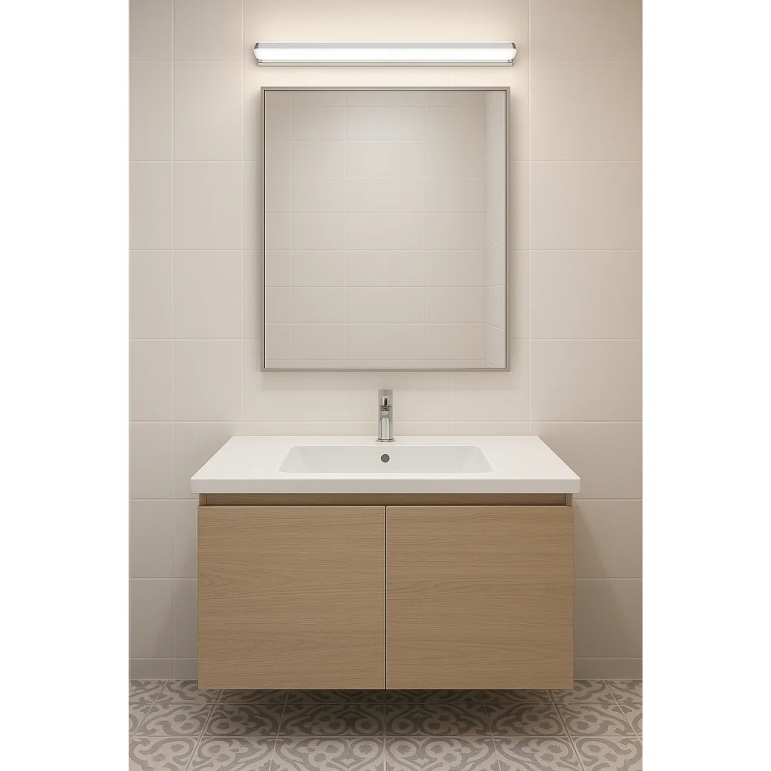 Kinkiet nad lustro Abigali Mirror 6500K 60cm srebrny — zdjęcie 3