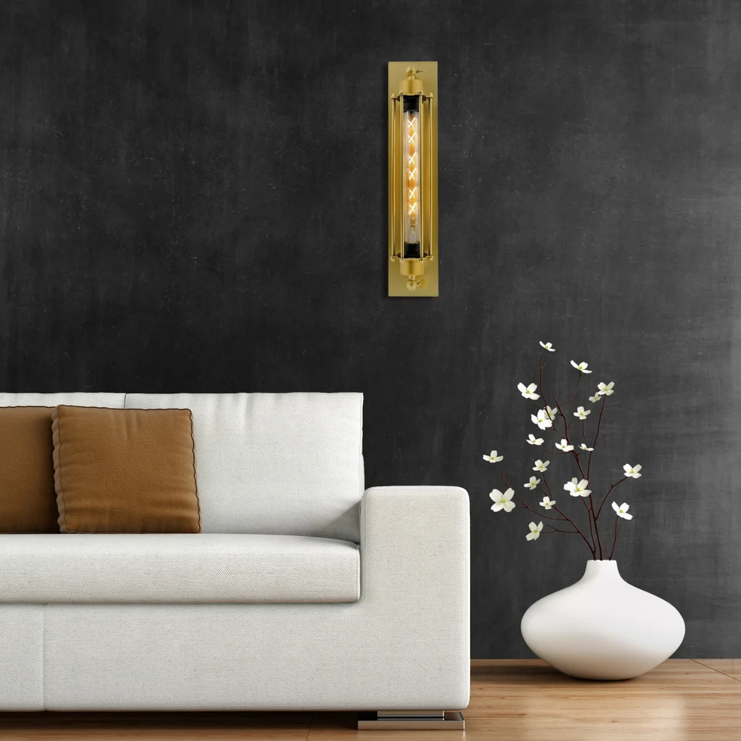 Kinkiet Retro Loft Abigali E27 złoty — zdjęcie 2