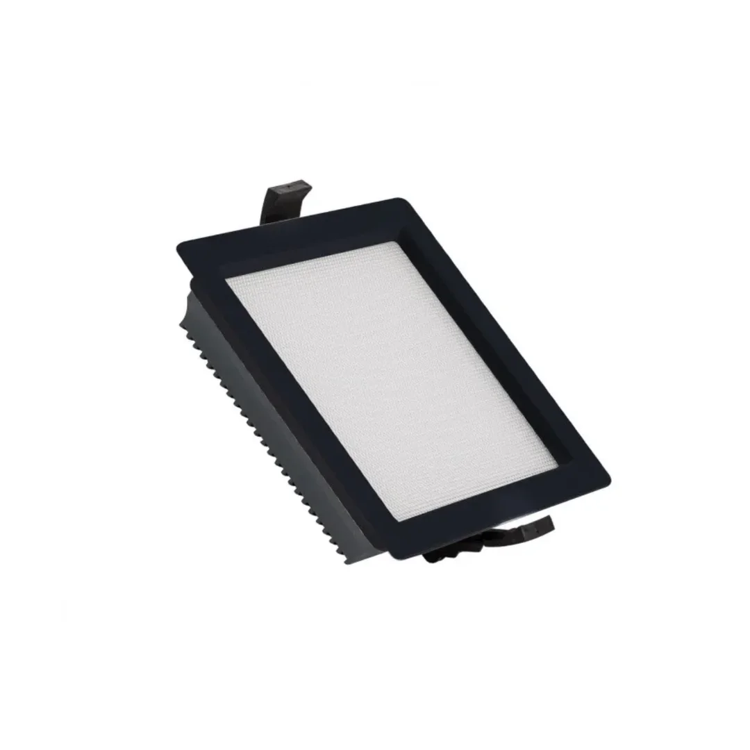 Lampa LED 15W New Aero Slim Kwadratowy 130 lm/W Mikropryzmatyczny (UGR17) Czarny — zdjęcie 2