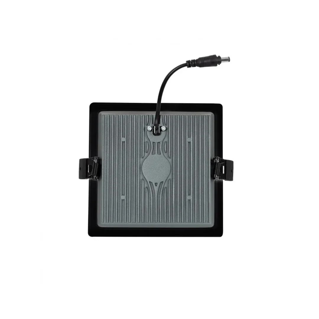 Lampa LED 15W New Aero Slim Kwadratowy 130 lm/W Mikropryzmatyczny (UGR17) Czarny — zdjęcie 4
