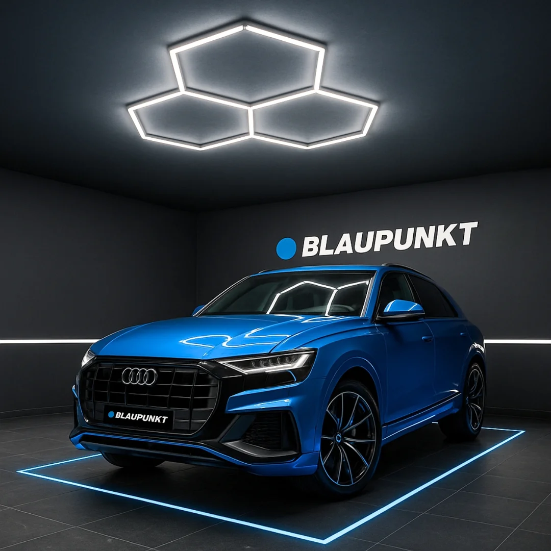 Lampa LED Hexagon Blaupunkt 144W geometryczny panel sufitowy led 4000K CRI90 w kształcie plastra miodu — zdjęcie 3