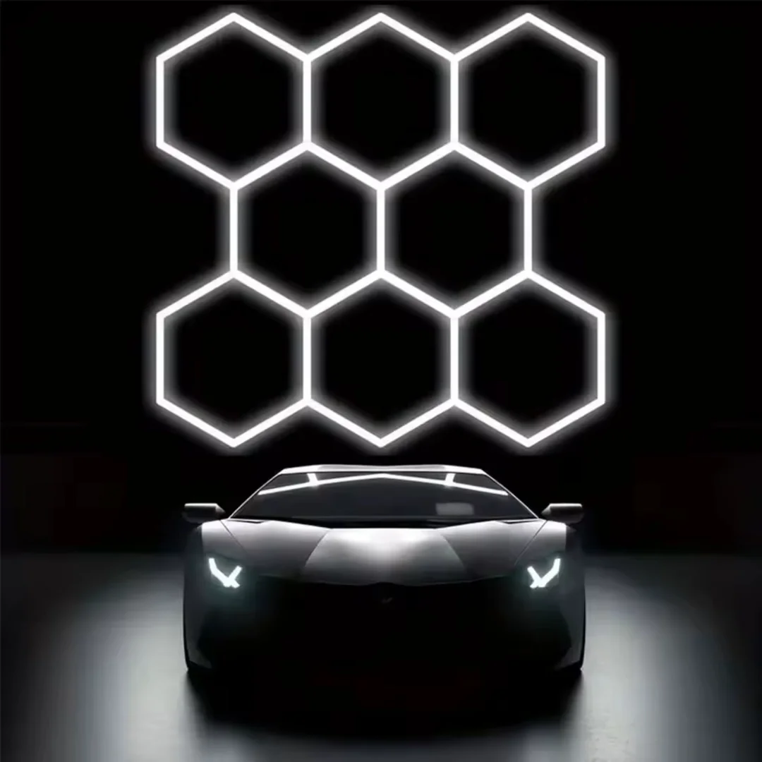 Lampa LED Hexagon Blaupunkt 230W geometryczny panel sufitowy led 4000K CRI90 w kształcie plastra miodu — zdjęcie 16