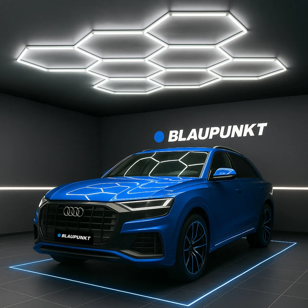 Lampa LED Hexagon Blaupunkt 336W geometryczny panel sufitowy led 4000K CRI90 w kształcie plastra miodu — zdjęcie 3