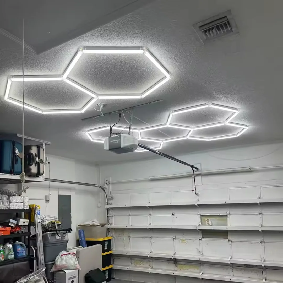 Lampa LED Hexagon Blaupunkt 58W geometryczny panel sufitowy led 4000K CRI90 w kształcie plastra miodu — zdjęcie 13