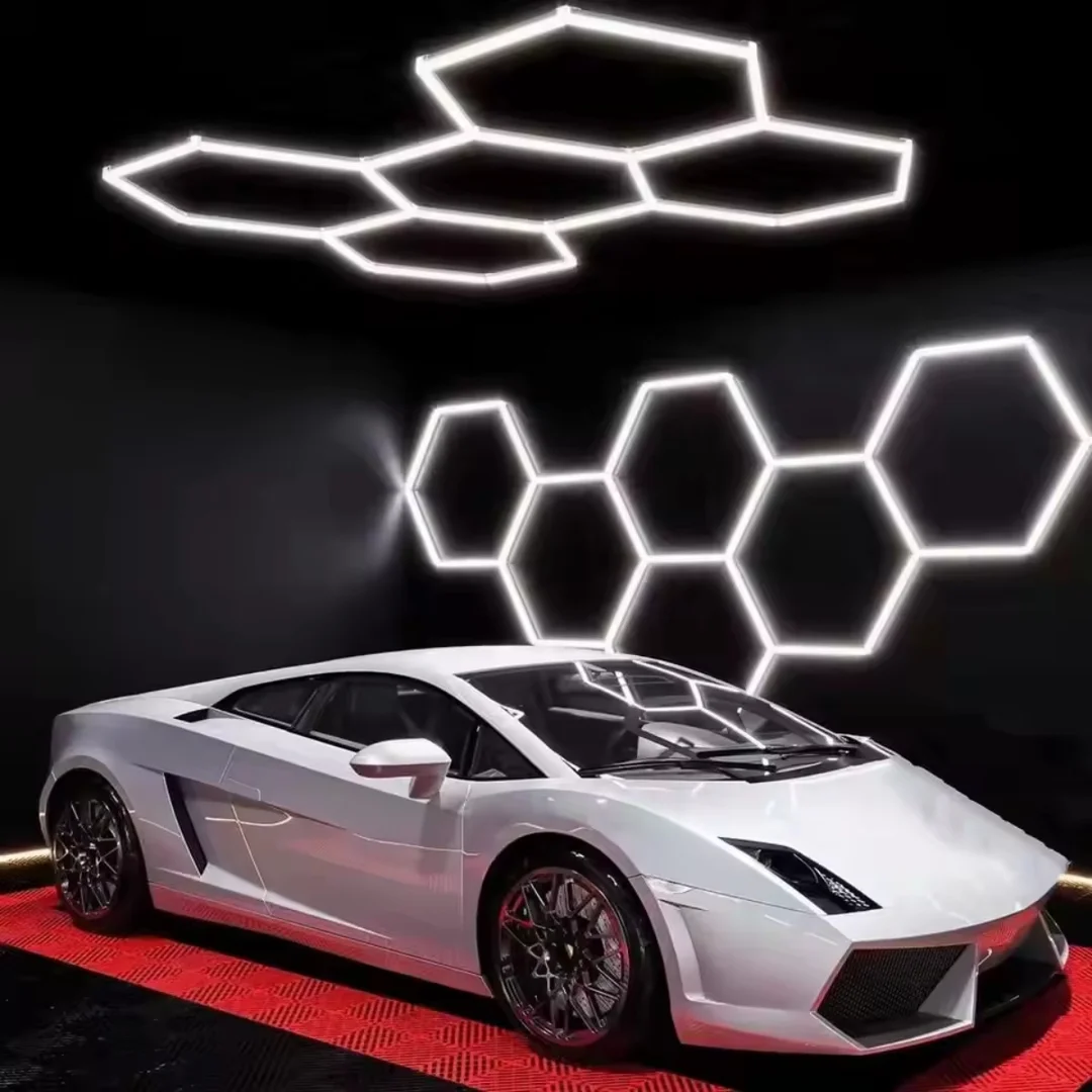 Lampa LED Hexagon Blaupunkt 58W geometryczny panel sufitowy led 4000K CRI90 w kształcie plastra miodu — zdjęcie 16