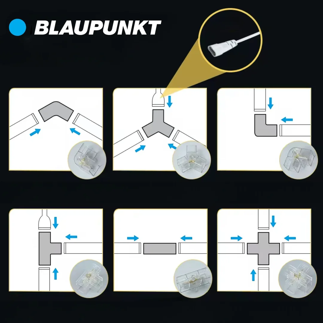 Lampa LED Hexagon Blaupunkt 58W geometryczny panel sufitowy led 4000K CRI90 w kształcie plastra miodu — zdjęcie 6