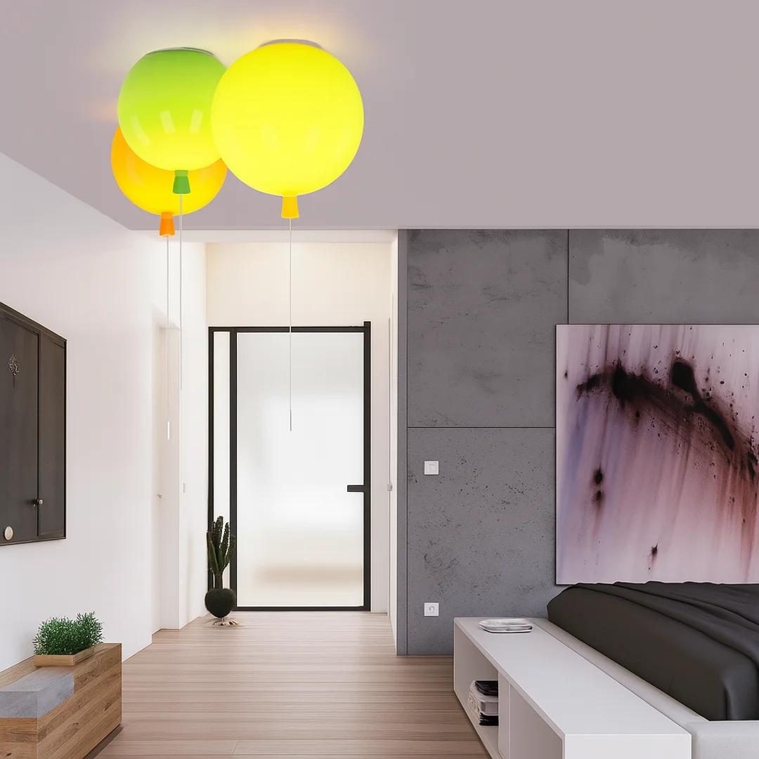 Lampa wisząca Abigali Baloon E27 do pokoju dziecięcego 20cm czerwony — zdjęcie 6