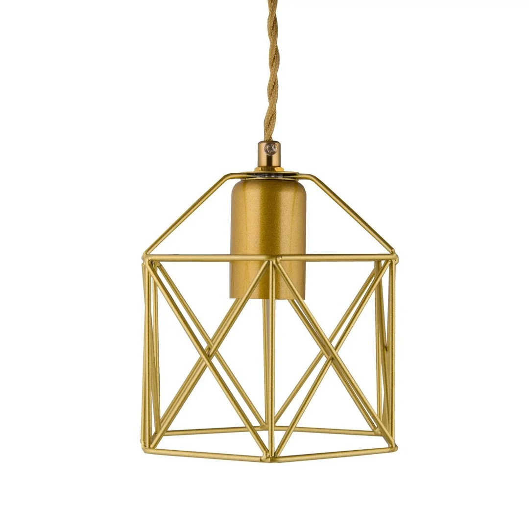 Lampa Wisząca Abigali Gold Cage E27 — zdjęcie 3