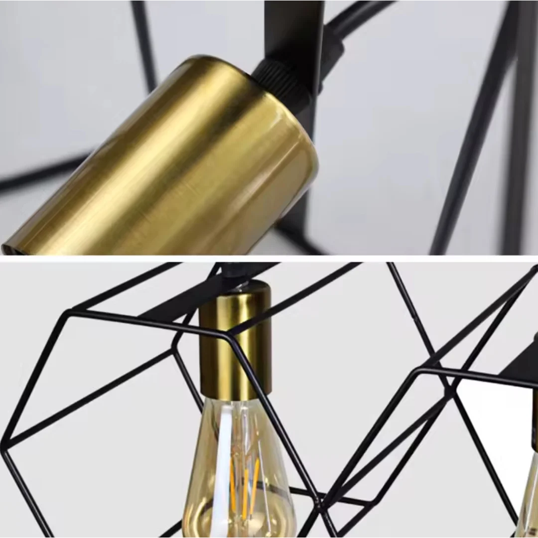 Lampa wisząca Abigali Honey LWH-5XE27, czarny 5xE27 — zdjęcie 3