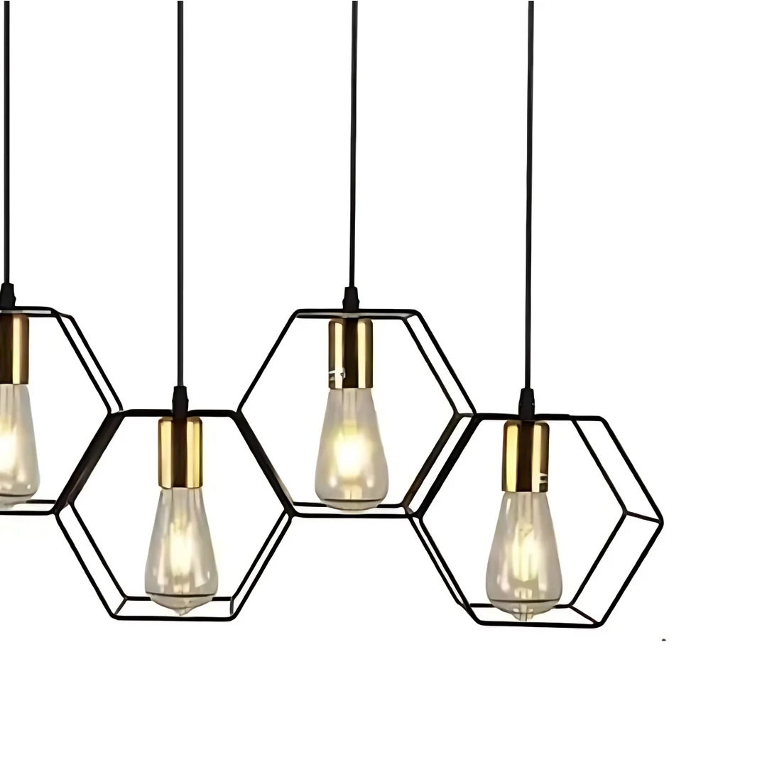 Lampa wisząca Abigali Honey LWH-5XE27, czarny 5xE27 — zdjęcie 4