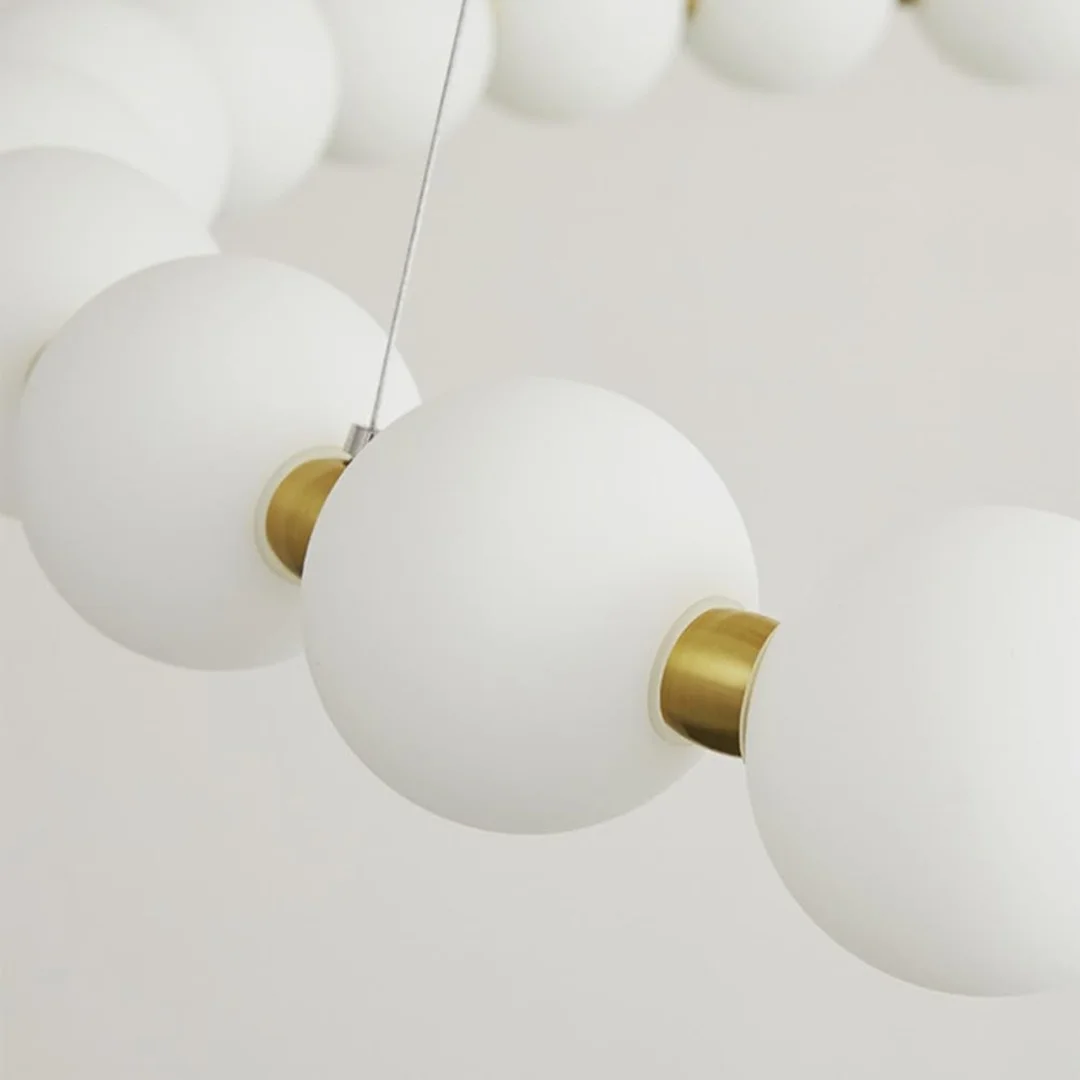 Lampa wisząca Abigali Lampa wisząca Abigali Pontti Big2 56W złoty/mleczne kule — zdjęcie 5