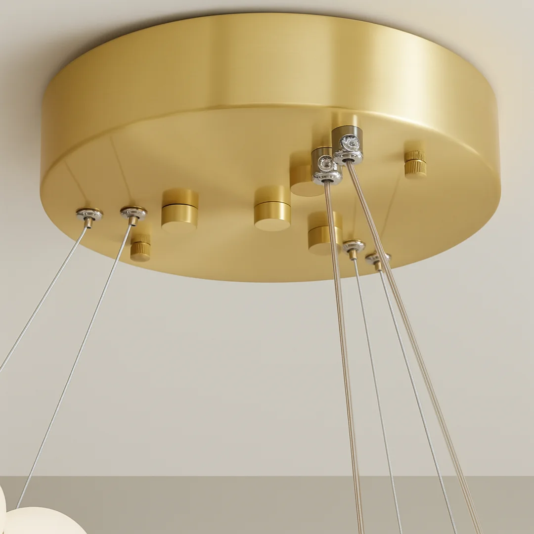 Lampa wisząca Abigali Lampa wisząca Abigali Pontti Big2 56W złoty/mleczne kule — zdjęcie 6