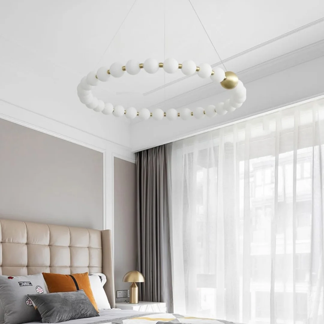 Lampa wisząca Abigali Lampa wisząca Abigali Pontti Big2 56W złoty/mleczne kule — zdjęcie 8