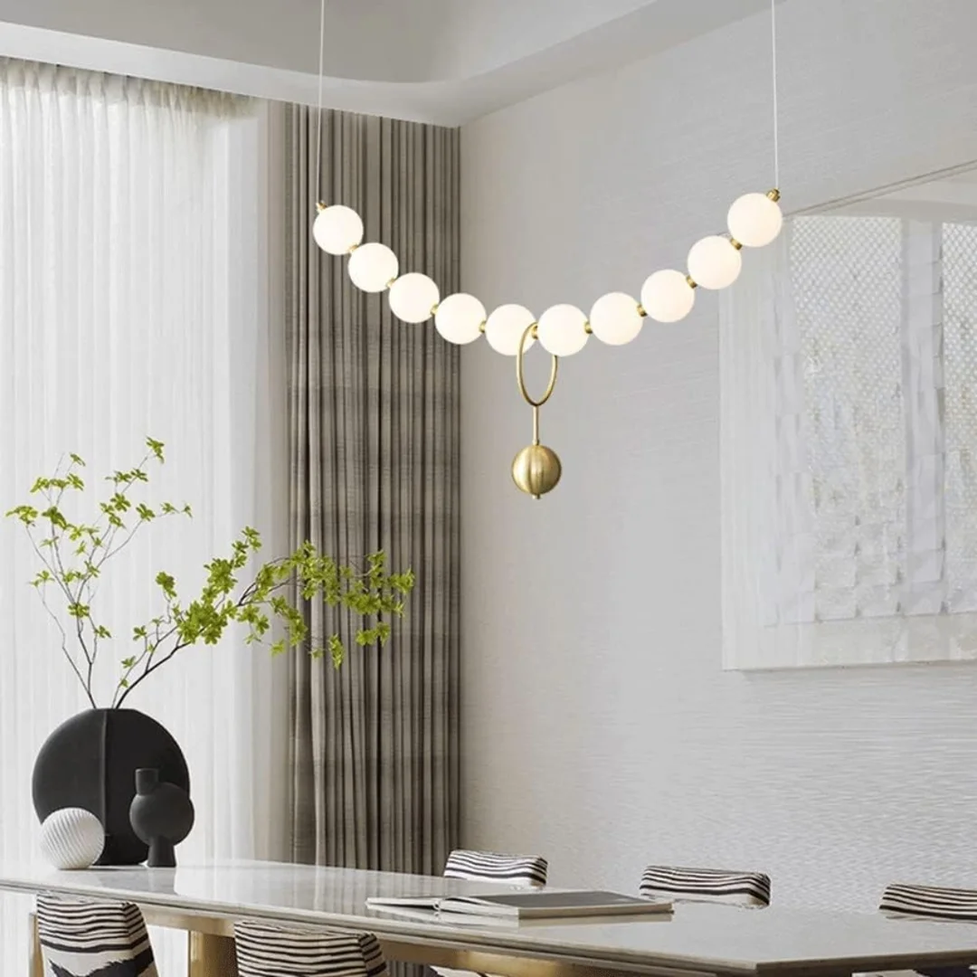 Lampa wisząca Abigali Pontti Big1 30W złoty/mleczne kule — zdjęcie 3