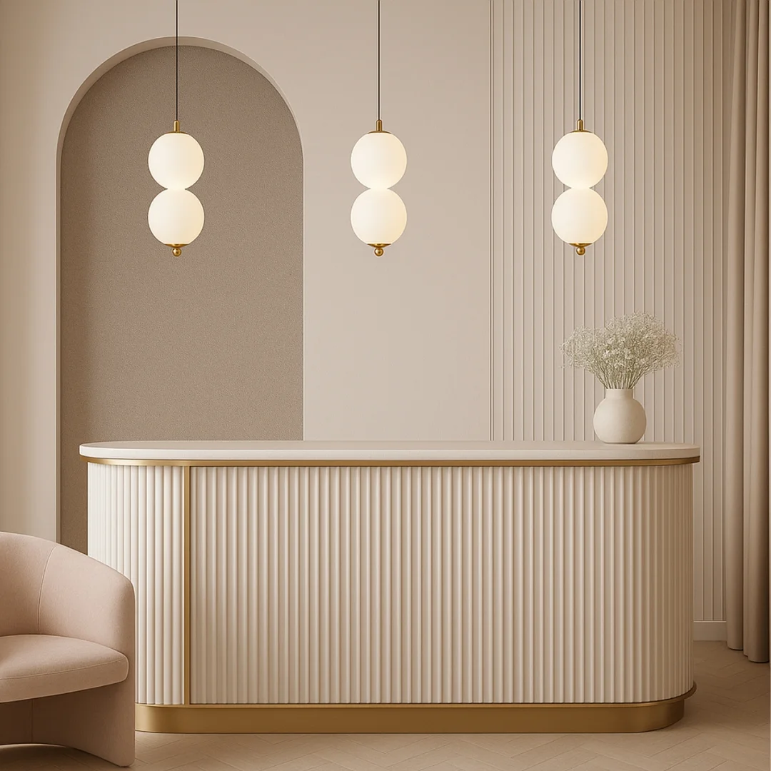Lampa wisząca Abigali Pontti2 6W złoty/mleczne kule — zdjęcie 2