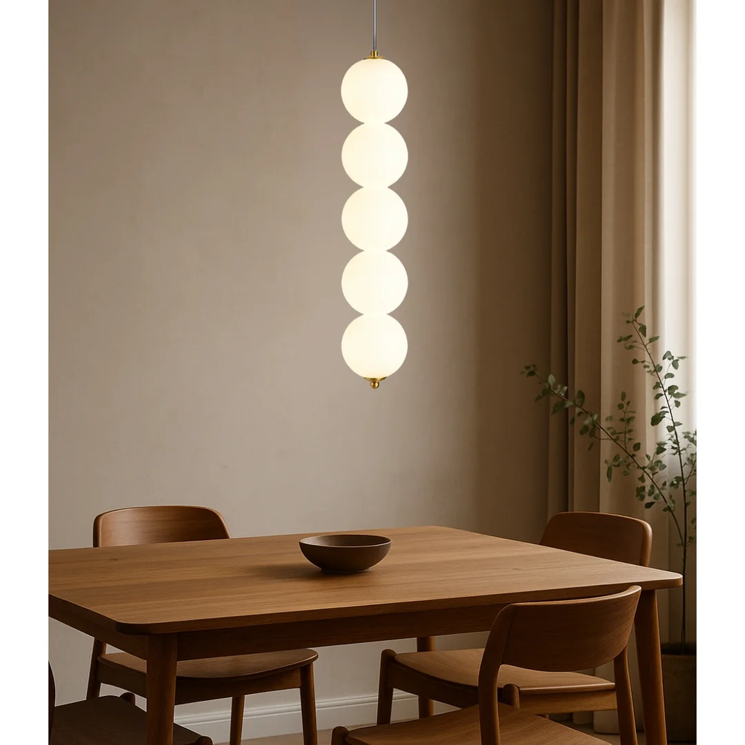 Lampa wisząca Abigali Pontti5 15W złoty/mleczne kule — zdjęcie 3