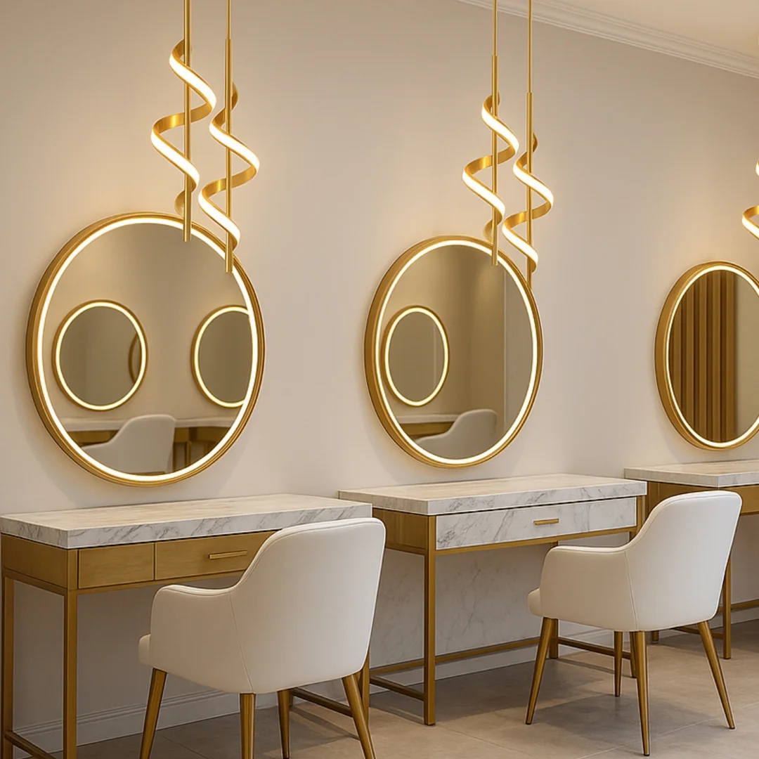 Lampa wisząca Abigali Spirali 20W spiralny złoty — zdjęcie 4